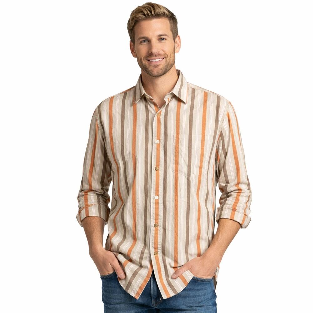 EUC Faconnable Jeans Striped Button Down Shirt – XL